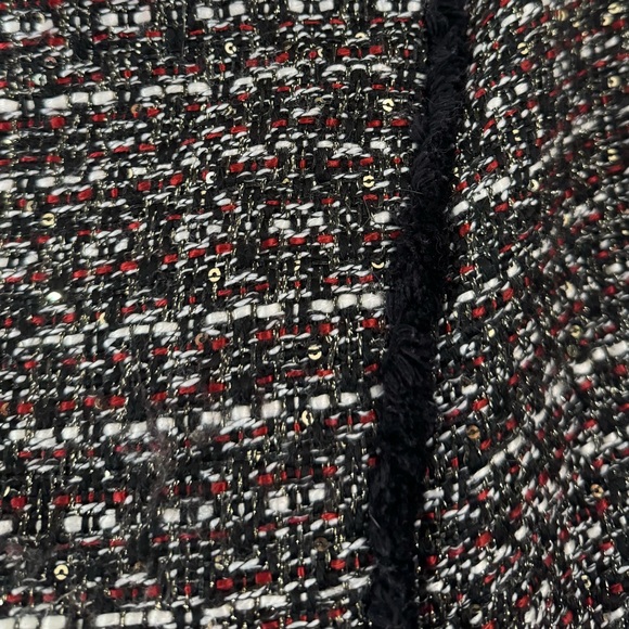 LOFT Fringe Tweed Faux Wrap Skirt - Picture 4 of 4